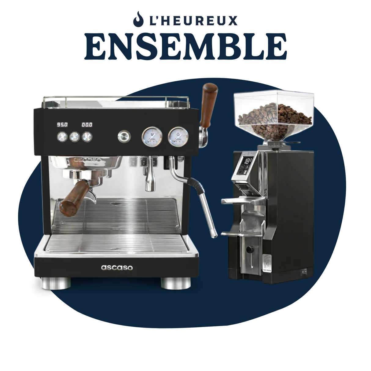 Ascaso Baby T Plus Black Set & Eureka Mignon Libra 55 Black