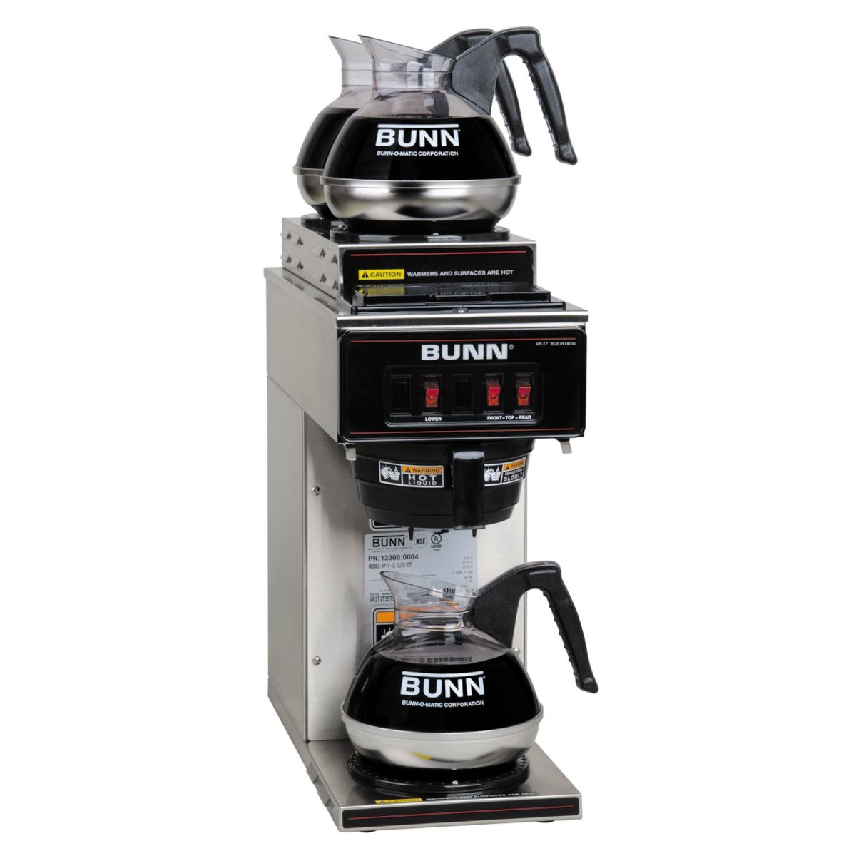 Bunn - VP17-3T (2 upper and 1 lower burners) 120V 15 AMP P/O Pourover
