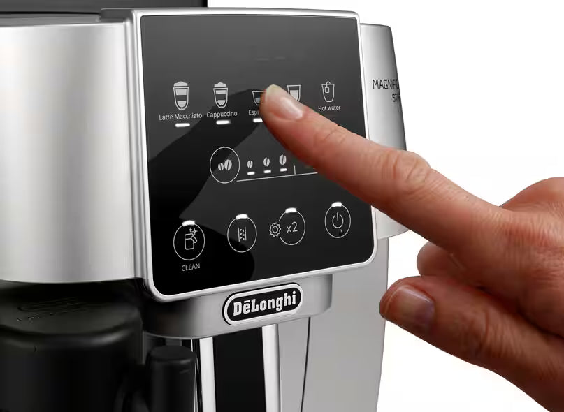 De'Longhi Magnifica Start Milk Argent : machine à espresso automatique avec broyeur intégré et système de lait LatteCrema