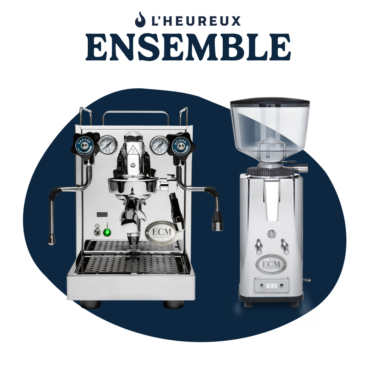 ECM Mechanika Slim PID Inox & S‑Automatik 64 Inox Set