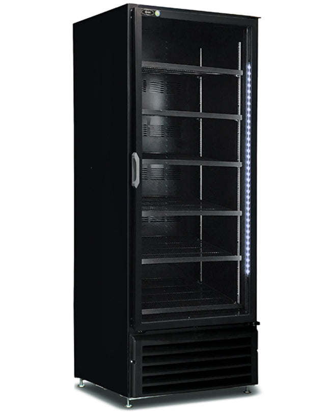 QBD - Réfrigérateur CD26FD-HC 1 porte vitrée complète (noir)