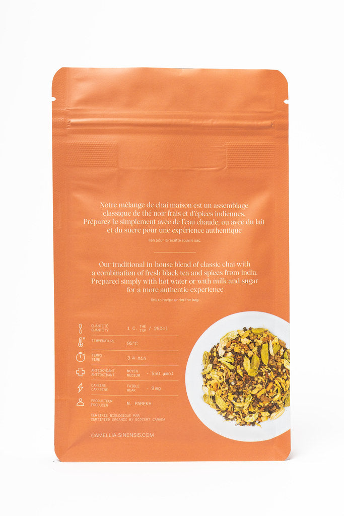 Camellia Sinensis - Chai Camellia biologique (sac de 75g)