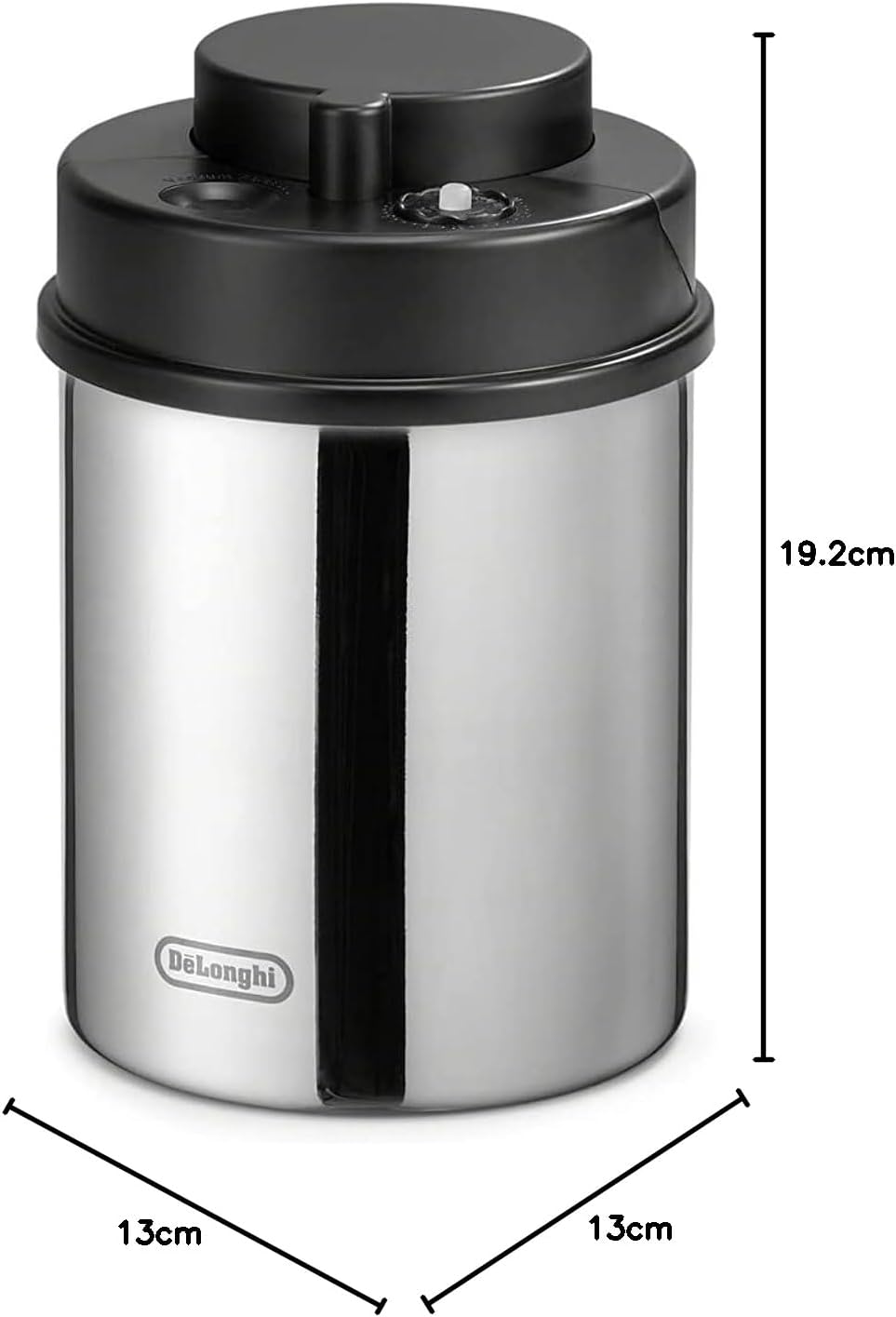 DeLonghi -Boîte à café sous vide en acier inoxydable (500 g)