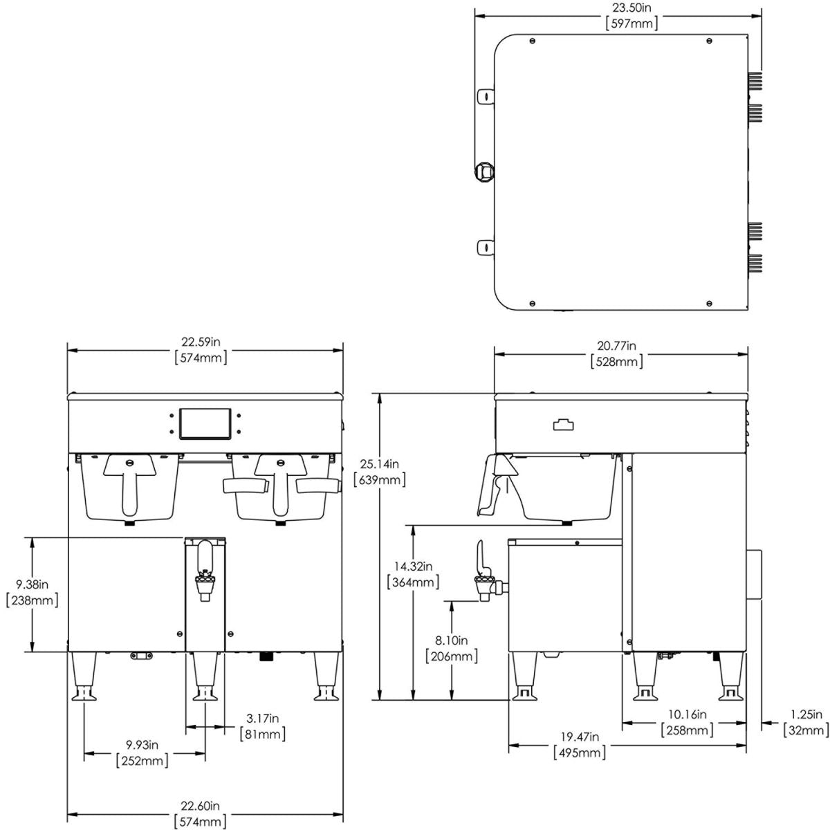 Bunn ICB Twin TF ThermoFresh® 1.0 Gallons Platinum Edition™ Stainless Steel, 120/240V