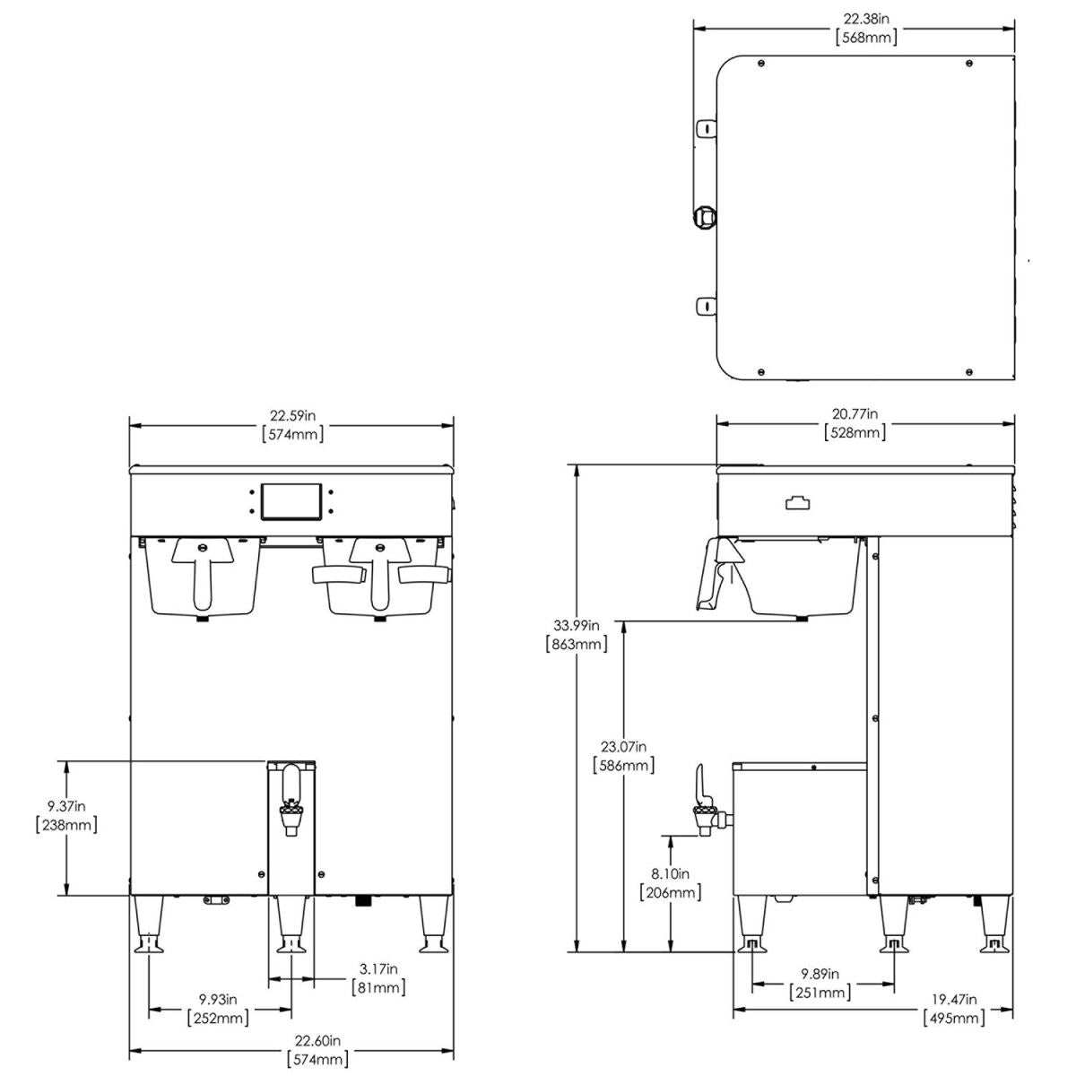 Bunn - ICB Twin TF ThermoFresh® 1.5 Gallons Platinum Edition™ in Stainless Steel, 120/240 V