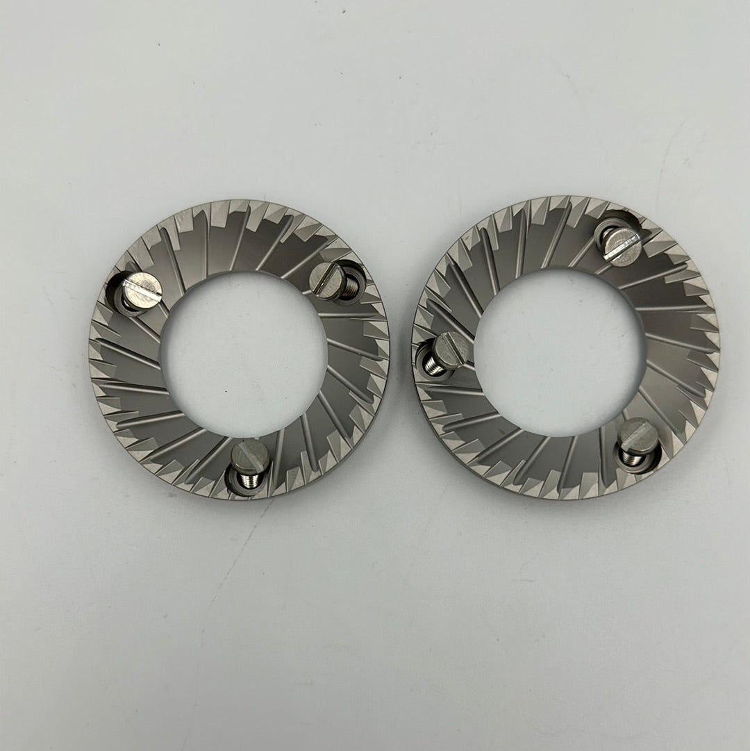 Meule acier en paire avec 6 vis