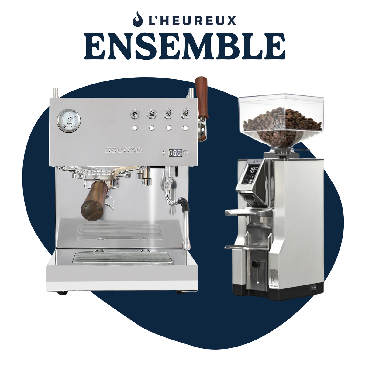 Ensemble Ascaso Steel DUO Plus Chrome & Eureka Mignon Libra 55 Chrome