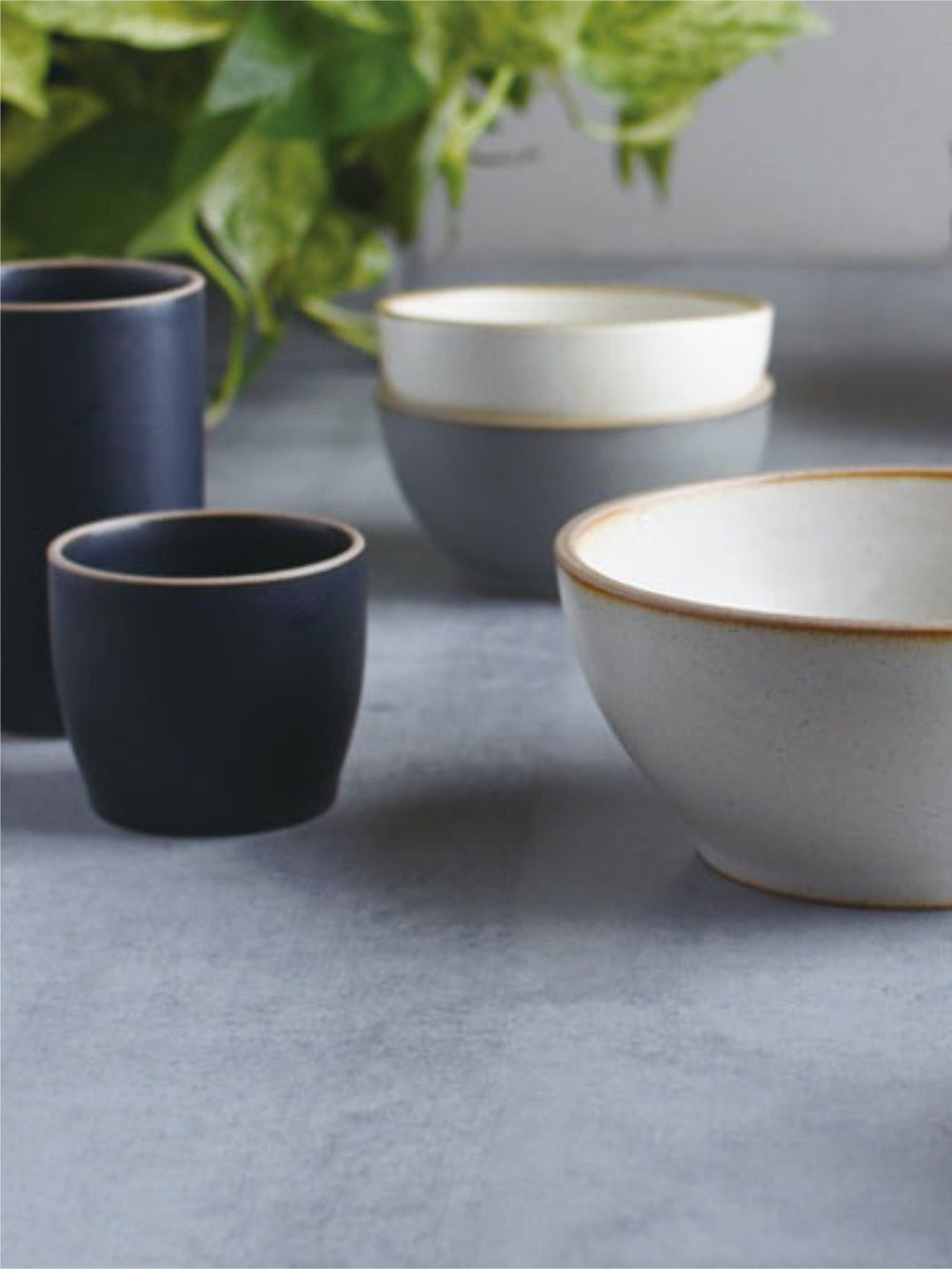 KINTO NORI: Textured Stoneware-Look Porcelain Tumbler, 200ml