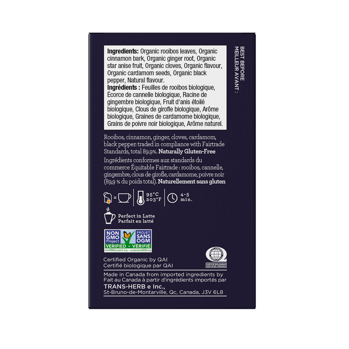 Four O'Clock - Tisane rooibos chai biologique & équitable (16 sachets)