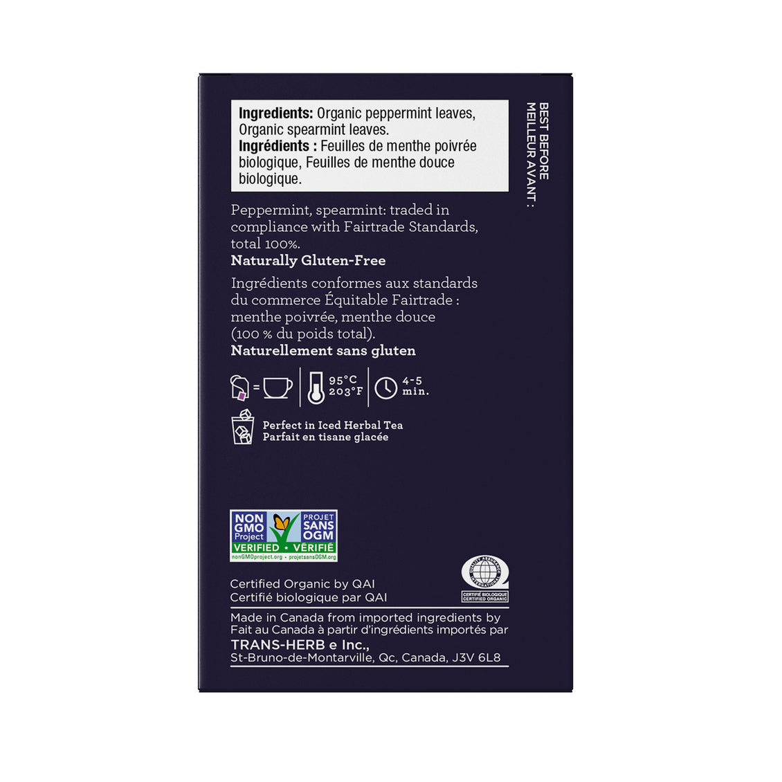 Four O'Clock - Tisane menthe poivrée biologique & équitable (16 sachets)