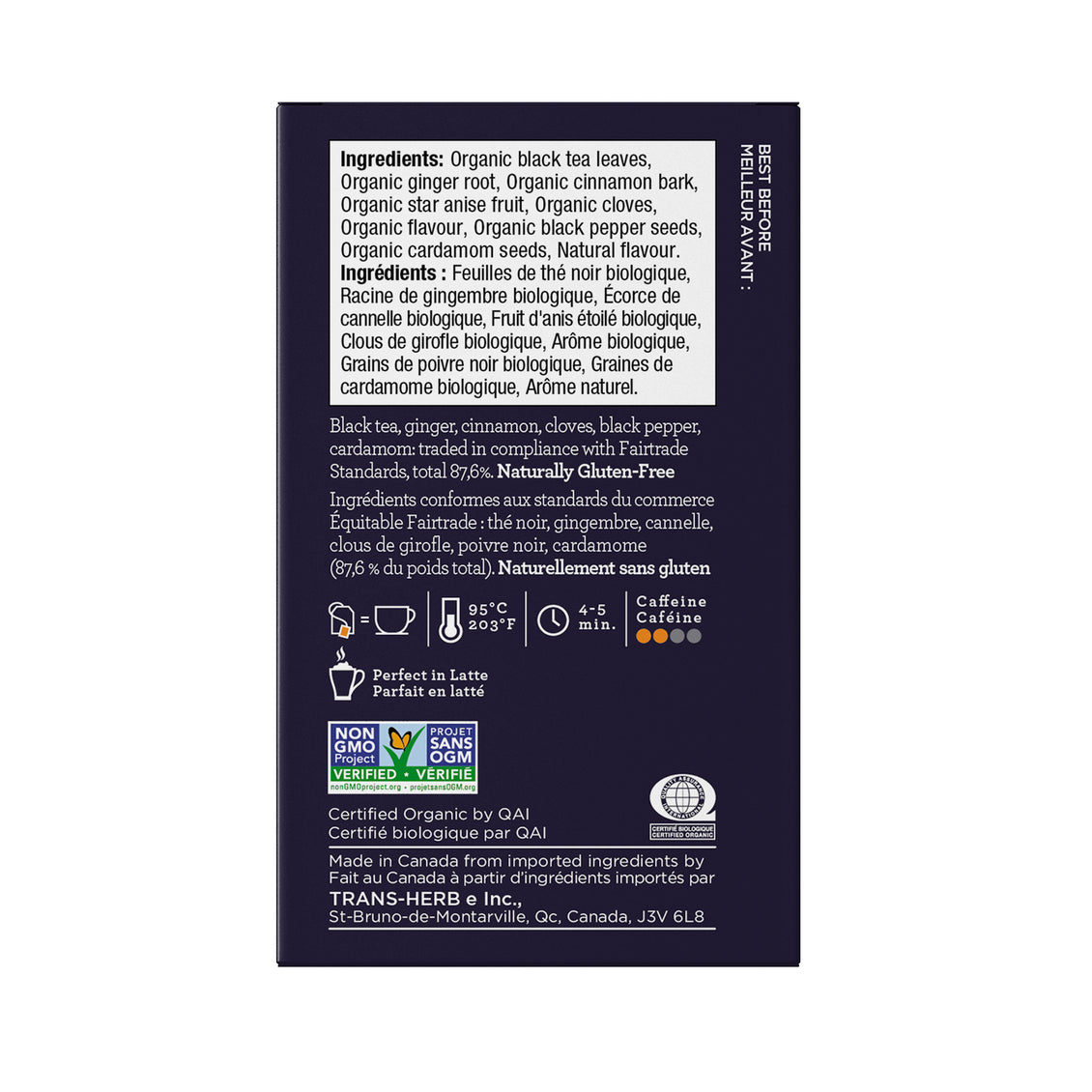 Four O'Clock - Organic & Fairtrade Black Chai Tea (16 bags)