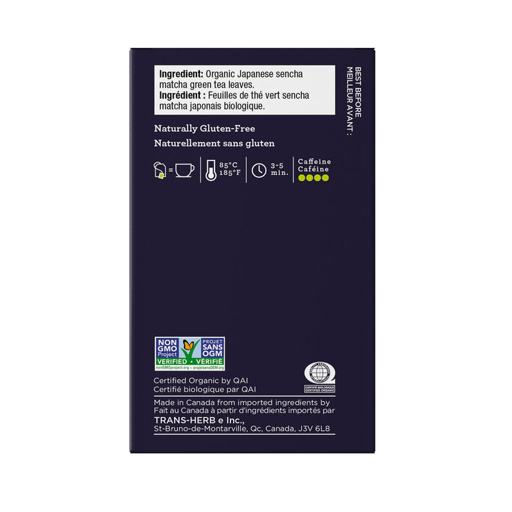 Four O'Clock - Thé vert Sencha Matcha du Japon biologique (16 sachets)