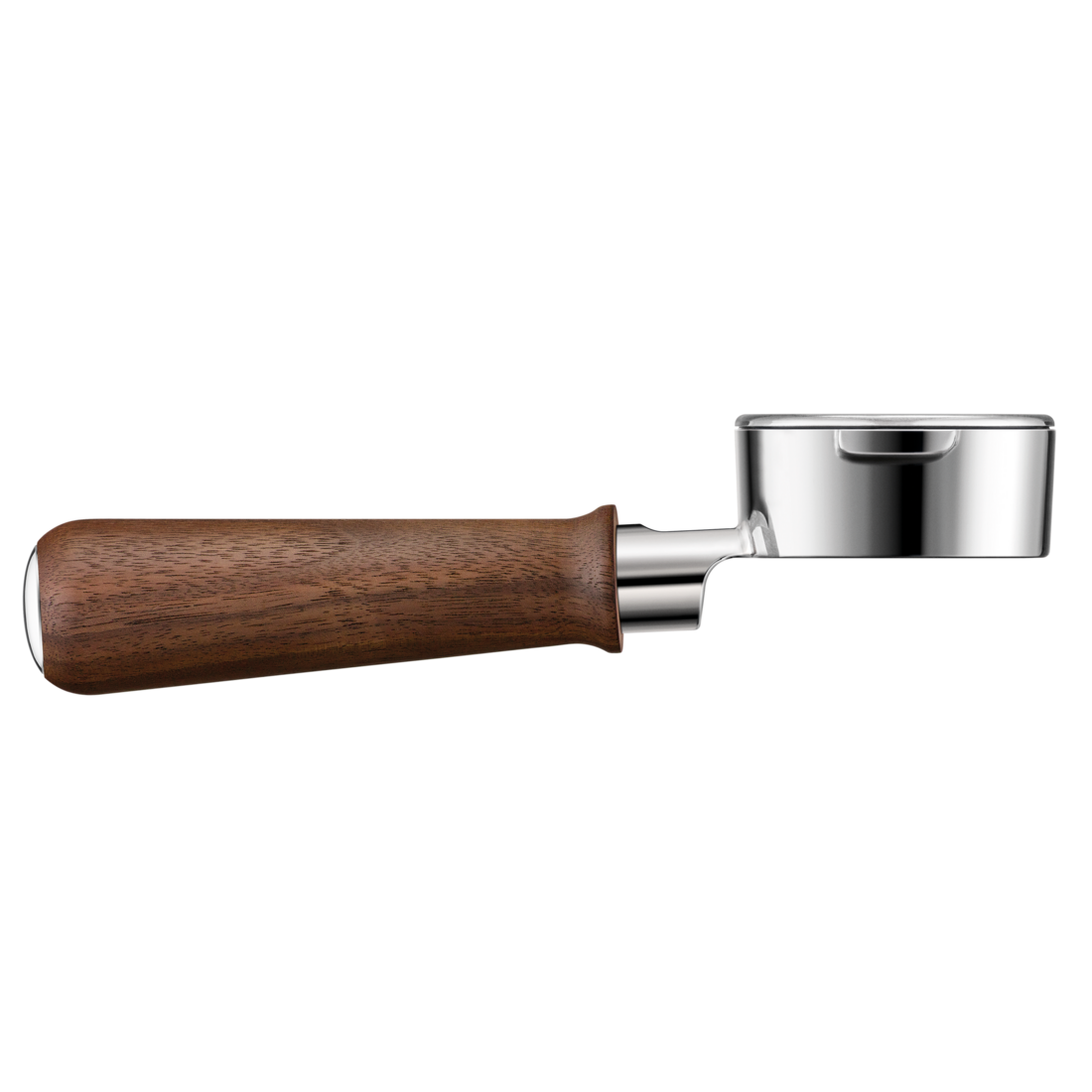 Breville Porte-filtre sans fond Naked : 58 mm, acier inoxydable, poignée en noyer