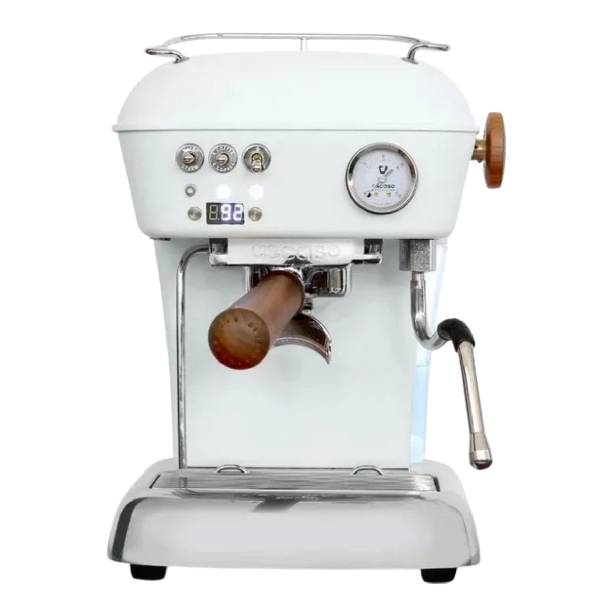 Ascaso Dream PID White : Compact Single Thermoblock Espresso Machine, 58mm Group (Open Box)