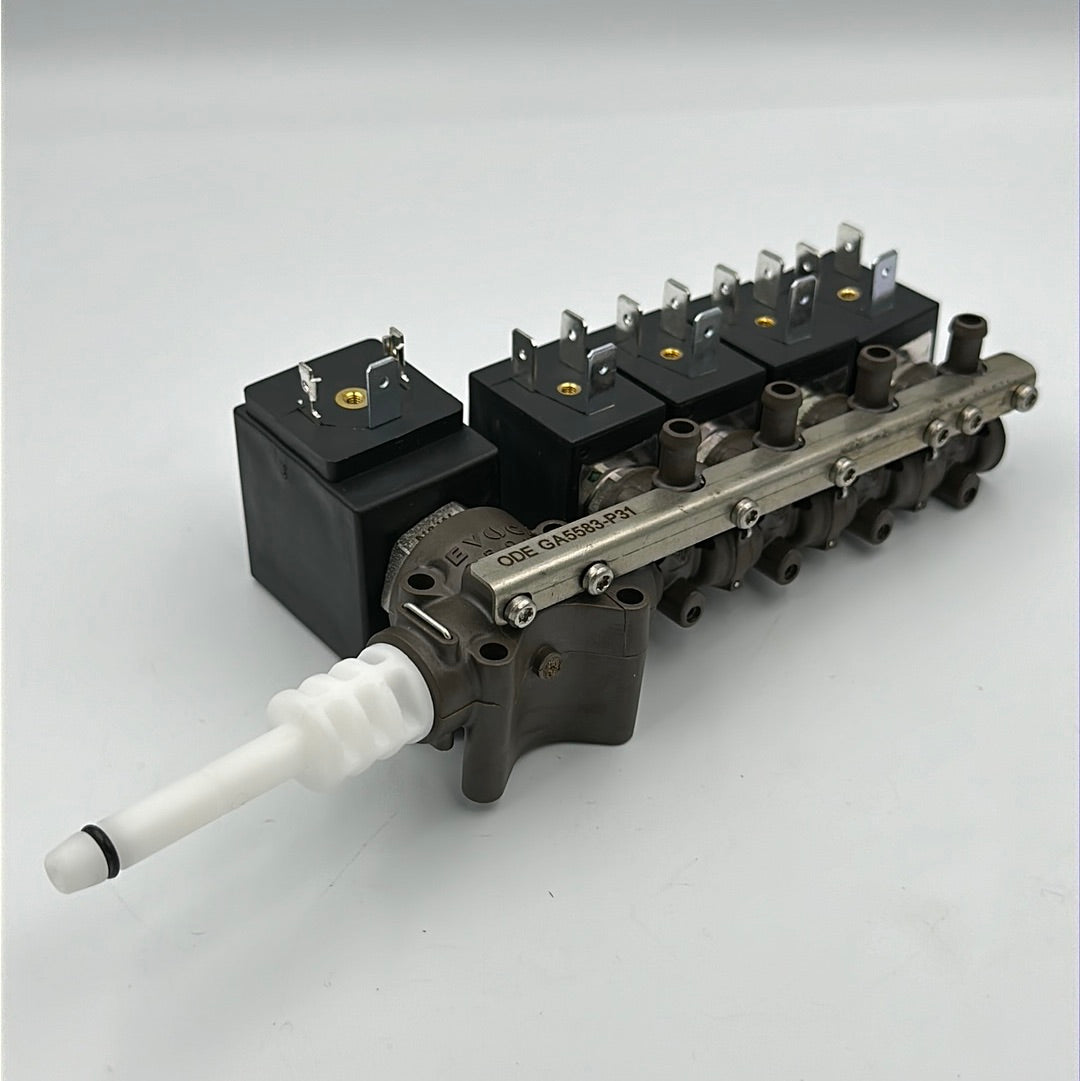 5 SOL.VALVE ASS. 2+2+2+2+3-WAY 24V+WAND- STAINLESS STEEL INSERT (259927)