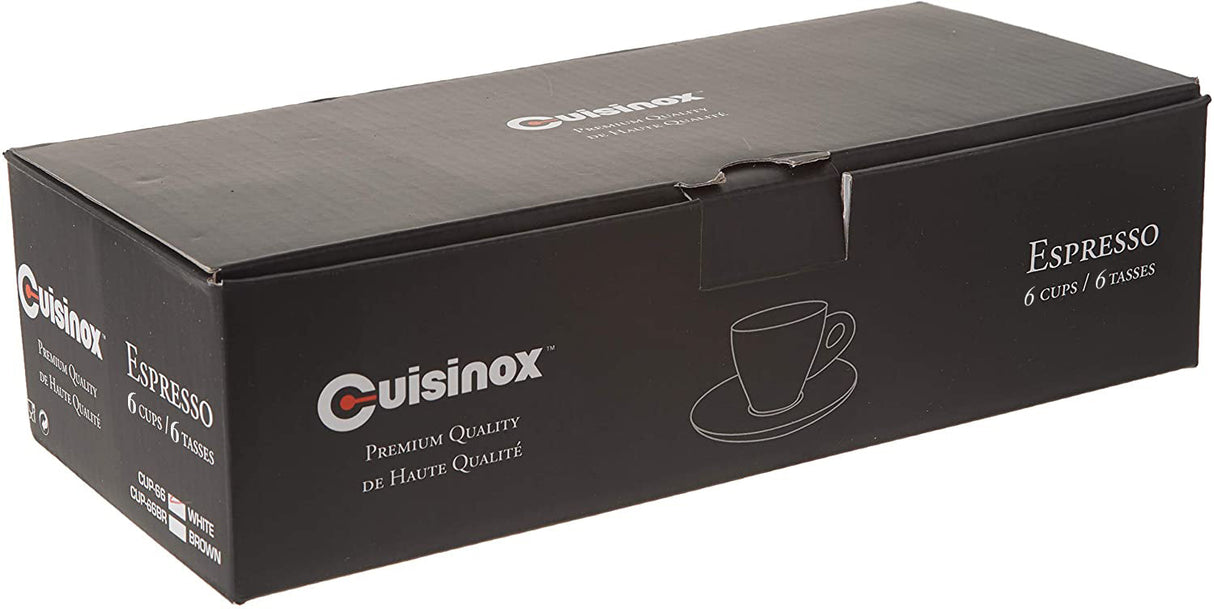 Cuisinox - Ensemble de 6 tasses espresso avec soucoupes