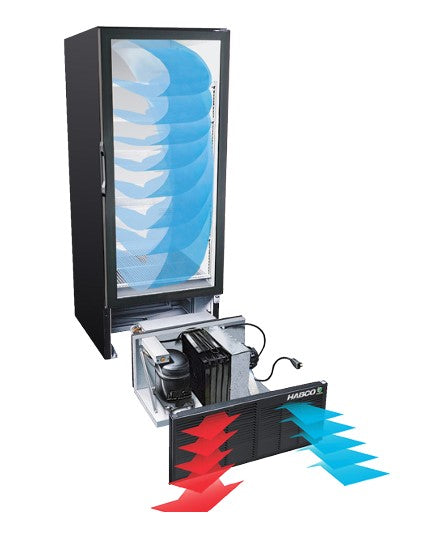 Habco - ESM28HCTD Black Single High Glass Door Refrigerator