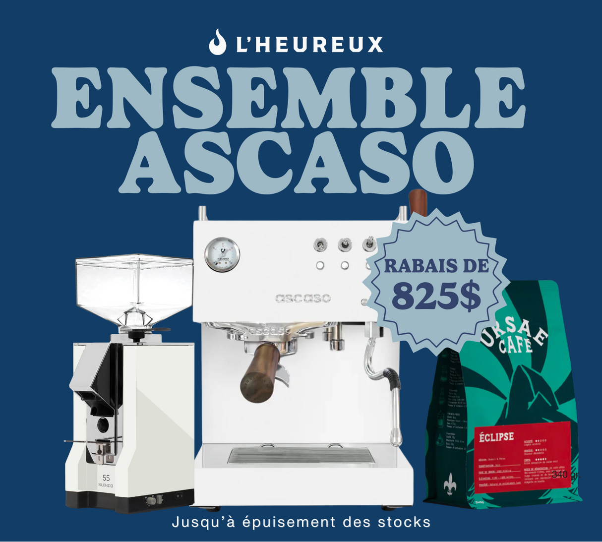 Ascaso Steel Duo Plus & Eureka Silenzio Mill Set