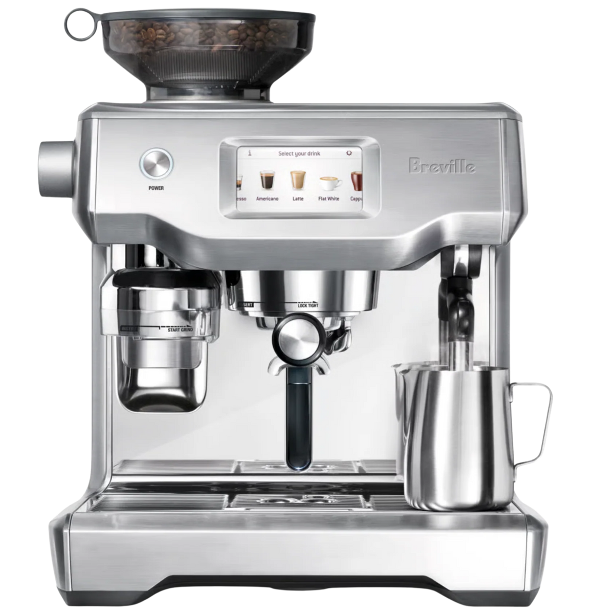 Breville Oracle Touch: Automatic Dual Boiler Espresso Machine, Touchscreen, Built-In 58mm Grinder