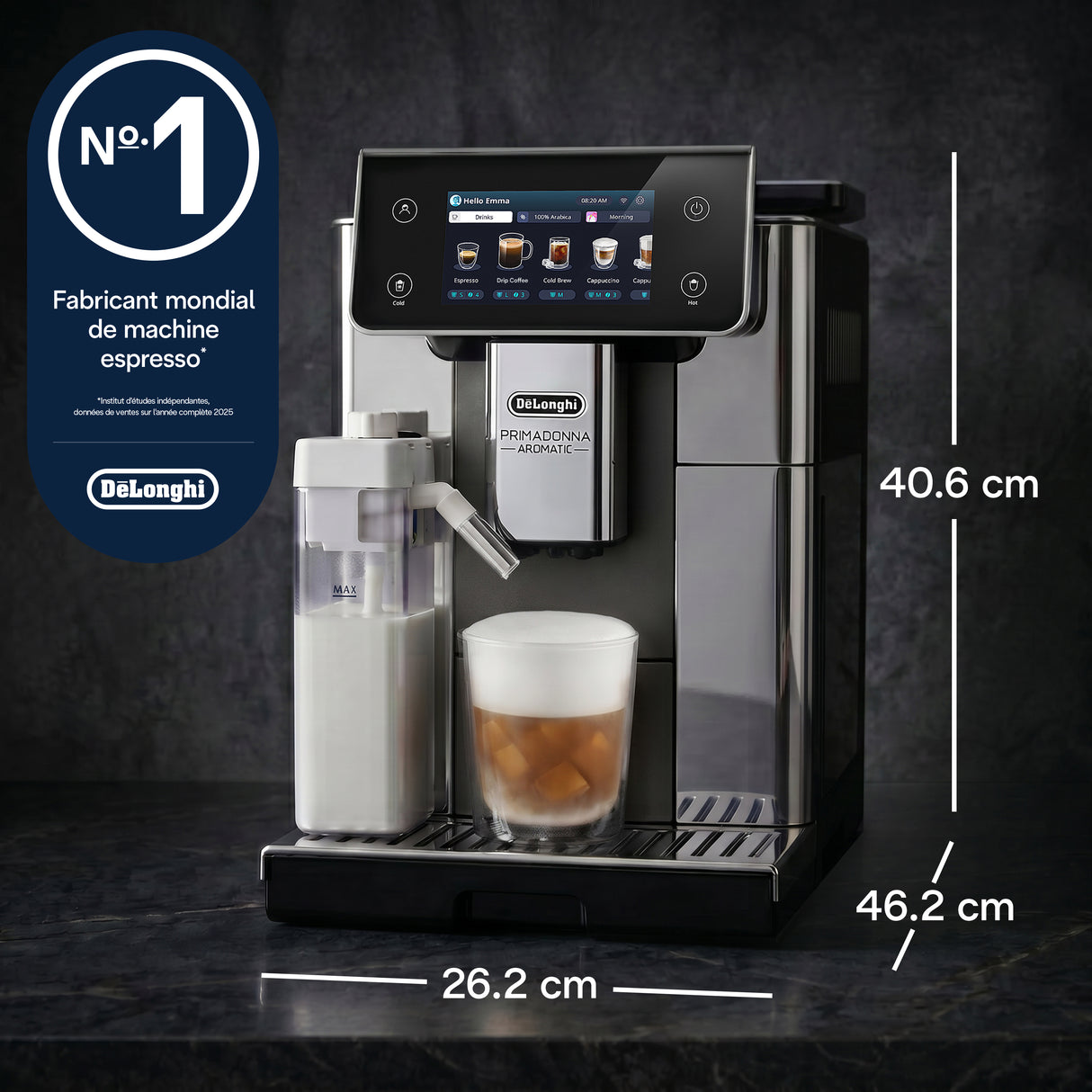 Delonghi - Machine à espresso automatique PrimaDonna Aromatic