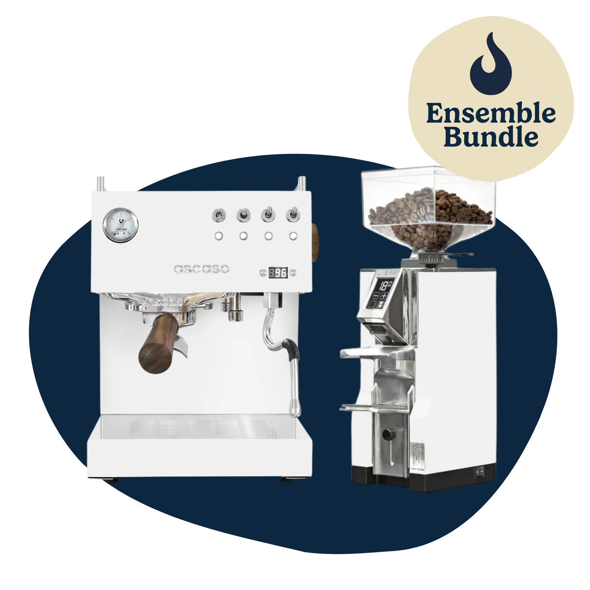 Bundle Ascaso Steel DUO PID White & Eureka Mignon Libra 55 White