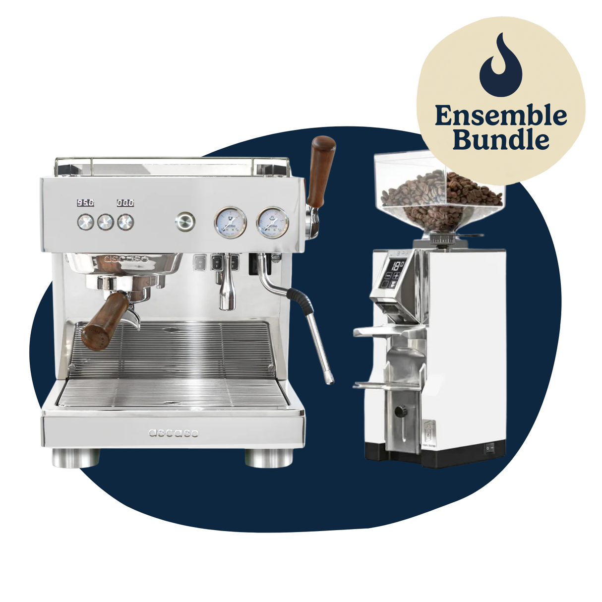 Bundle Ascaso Baby T Plus White & Eureka Mignon Libra 55 White