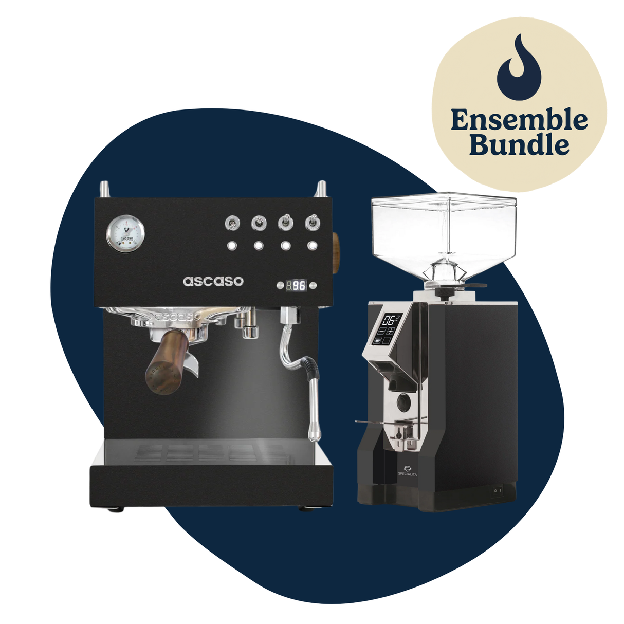 Bundle Ascaso Steel DUO PID Black & Eureka Specialita 55 Black