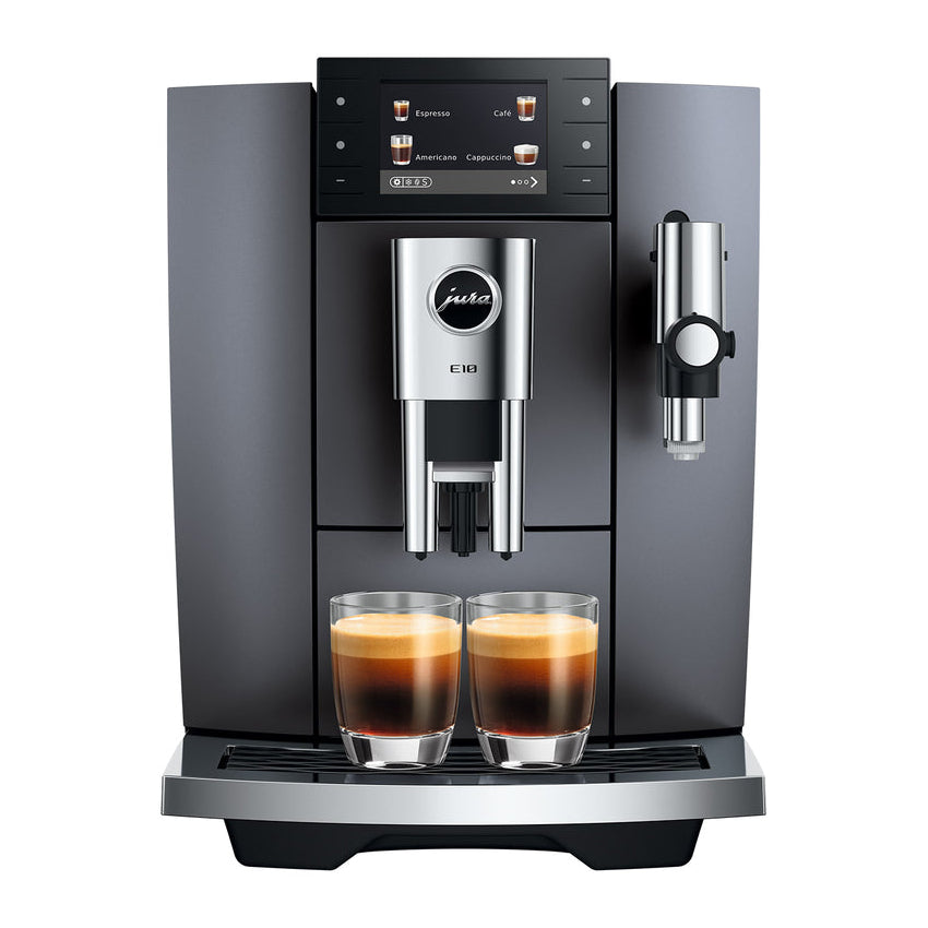 JURA E10: Automatic Coffee Machine, Cold Brew, Light Brew, Sweet Foam, 36 Specialties