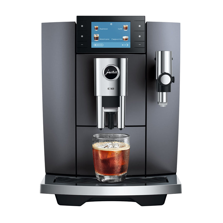 JURA E10: Automatic Coffee Machine, Cold Brew, Light Brew, Sweet Foam, 36 Specialties