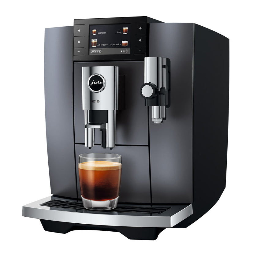 JURA E10: Automatic Coffee Machine, Cold Brew, Light Brew, Sweet Foam, 36 Specialties