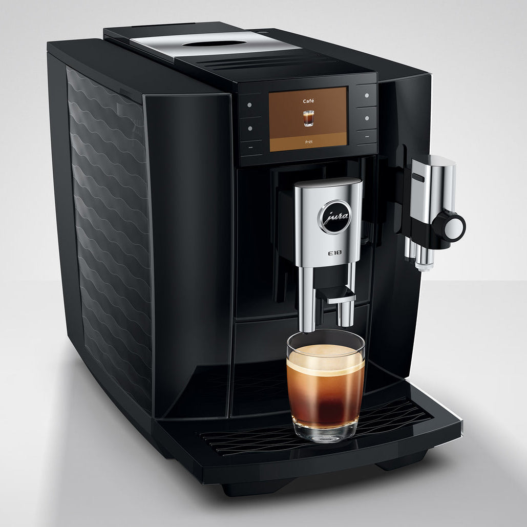 JURA E10: Automatic Coffee Machine, Cold Brew, Light Brew, Sweet Foam, 36 Specialties
