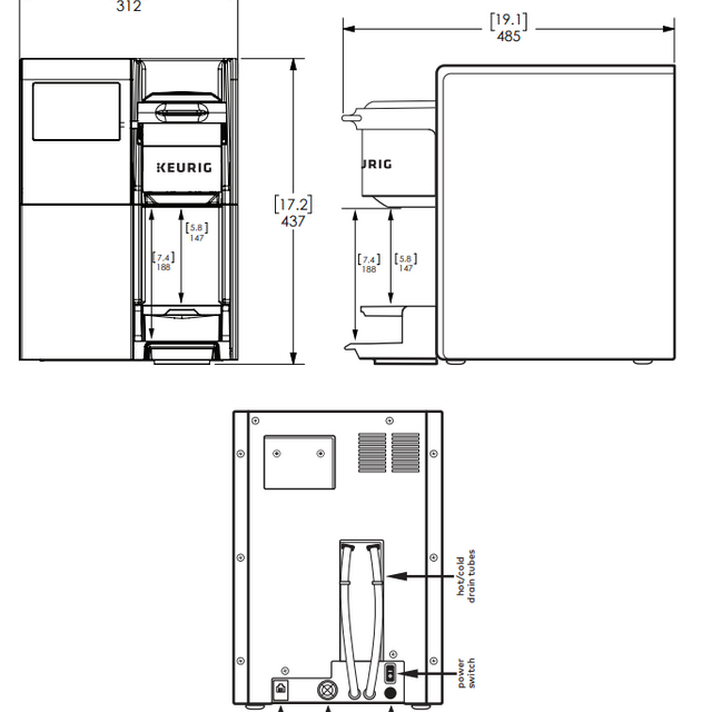 Keurig - K3550 Commerciale raccord sur l'eau