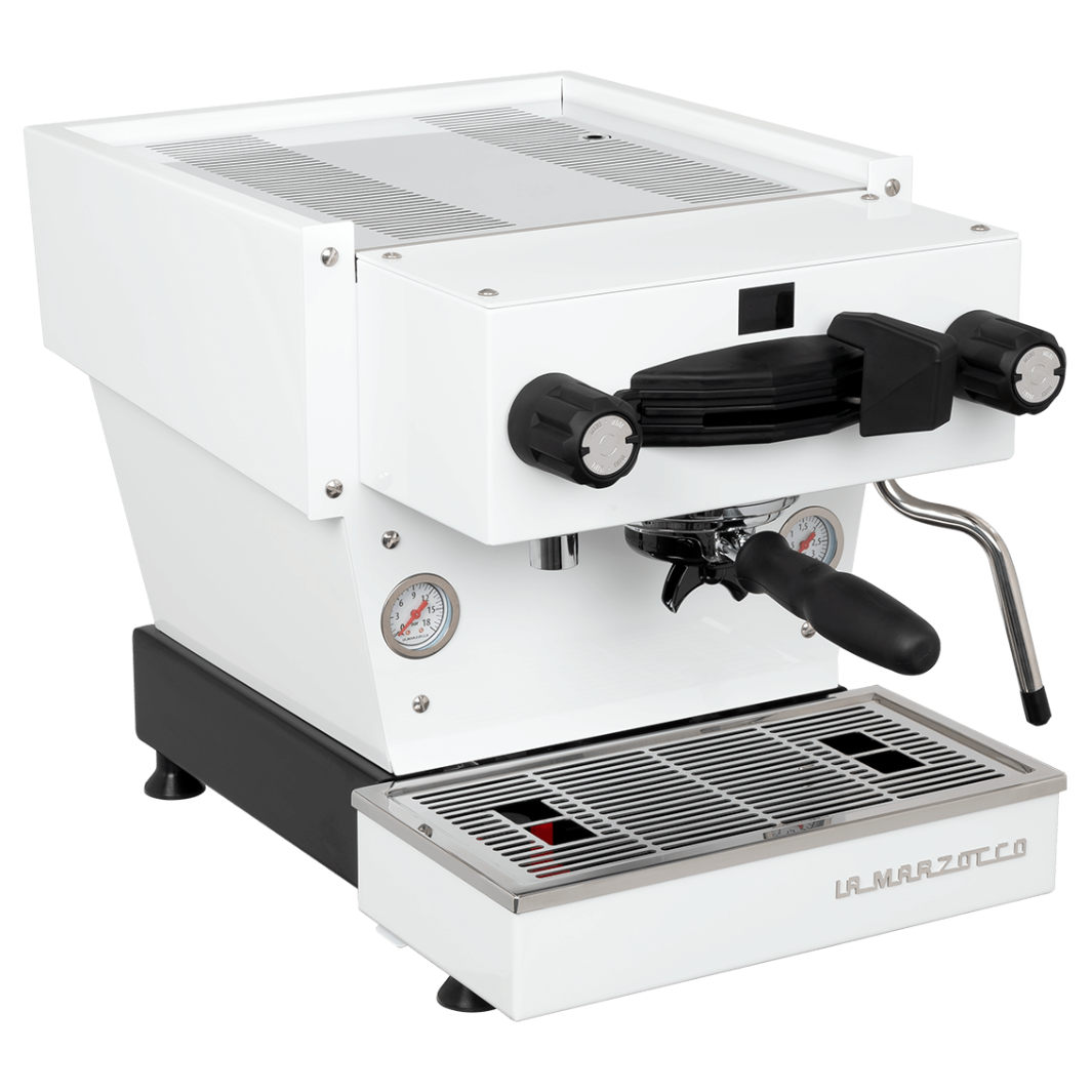 La Marzocco Linea Mini R — Détail du groupe saturé 58mm