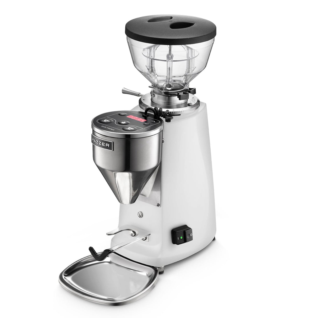 Mazzer Mini — Compact commercial grinder, 64mm flat burrs, electronic timer