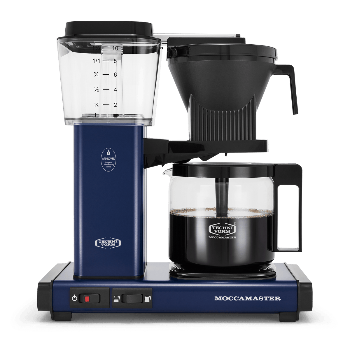 Moccamaster KBGV — Cafetière filtre certifiée SCA, carafe en verre, arrêt automatique, 1,25 L (10 tasses)