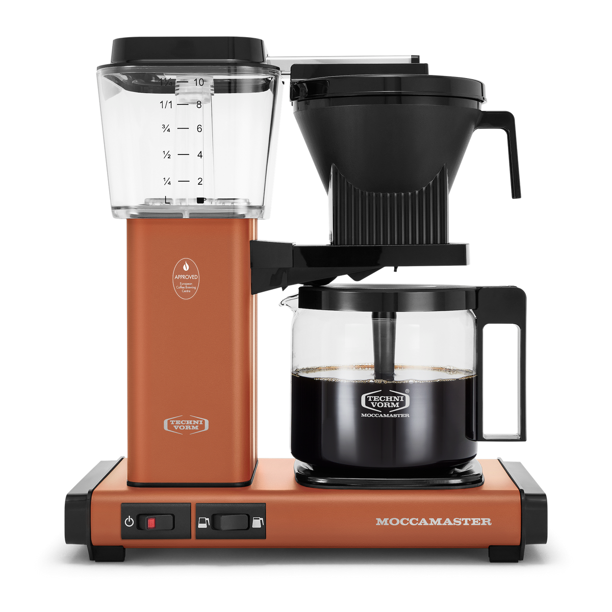 Moccamaster KBGV — Cafetière filtre certifiée SCA, carafe en verre, arrêt automatique, 1,25 L (10 tasses)