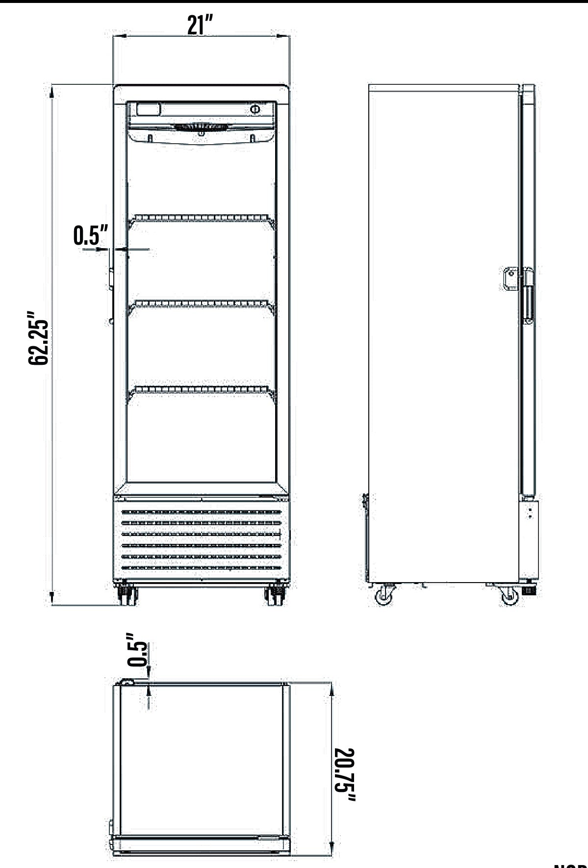 New Air NGR-036 13 p3 Refrigerator - 1 Door