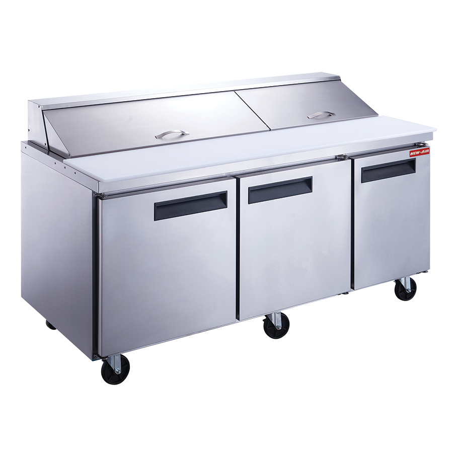 New Air - NPT-072-SA 17.6 P3 salad table (3 stainless steel doors)
