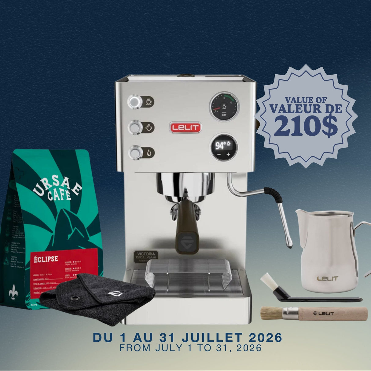 Lelit Victoria PL91T — Machine à espresso manuelle avec groupe professionnel 58 mm et PID