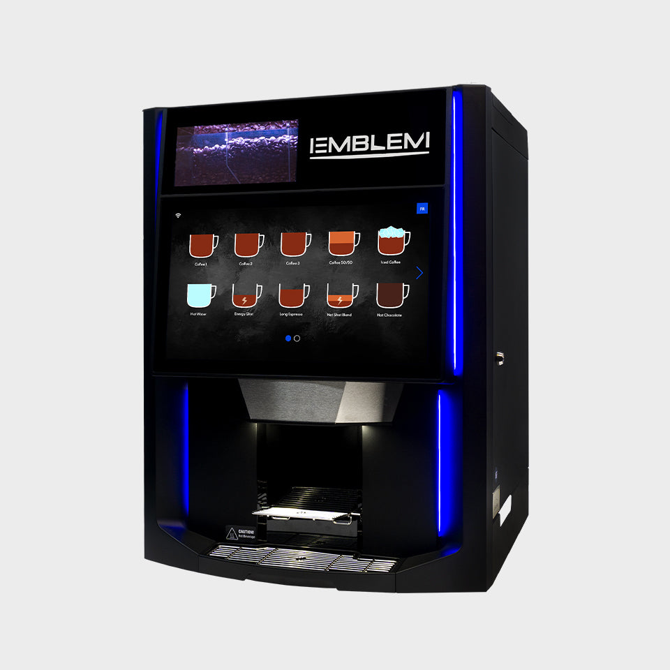 Cafection Emblem — Commercial automatic coffee machine, 18.5 in. HD screen