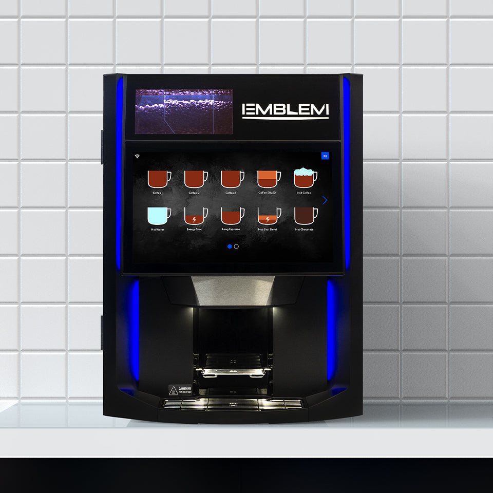Cafection Emblem — Commercial automatic coffee machine, 18.5 in. HD screen