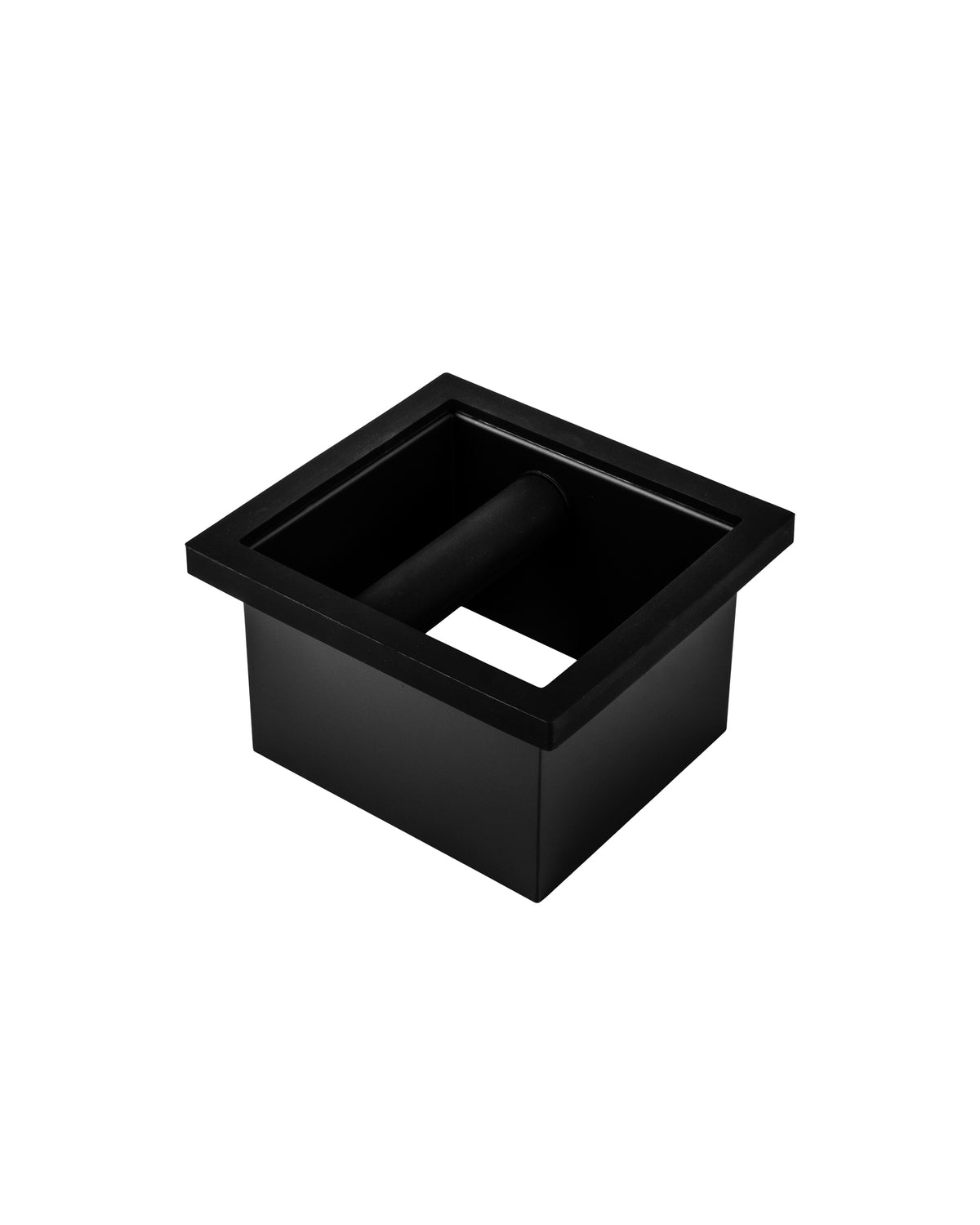 Padolli - Black steel countertop waste container with chute