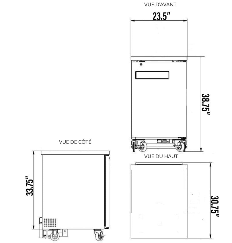New Air - Back Bar NBB-23-SB / 7.8 P3 (1 porte pleine)