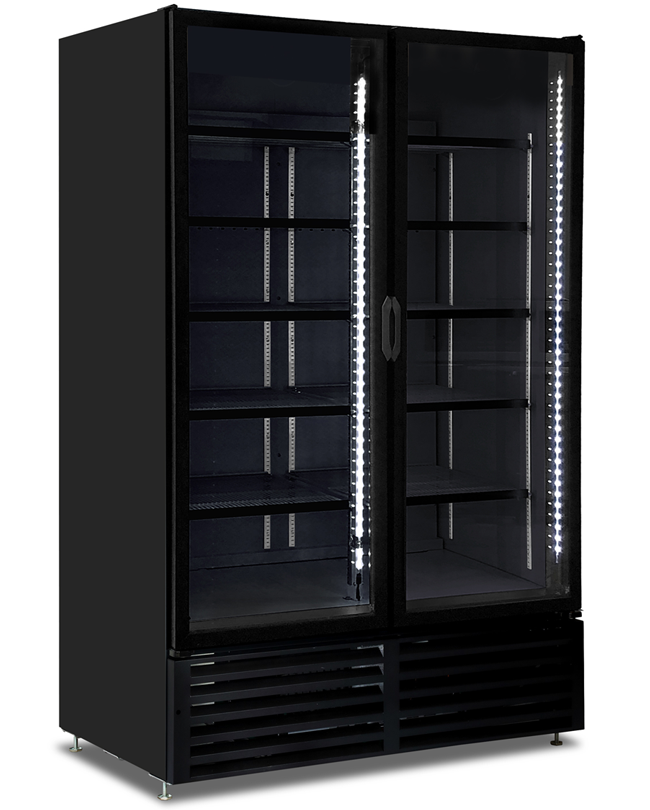 Réfrigérateur QBD 2 portes haute à pentures CD47FD-HC tout noir