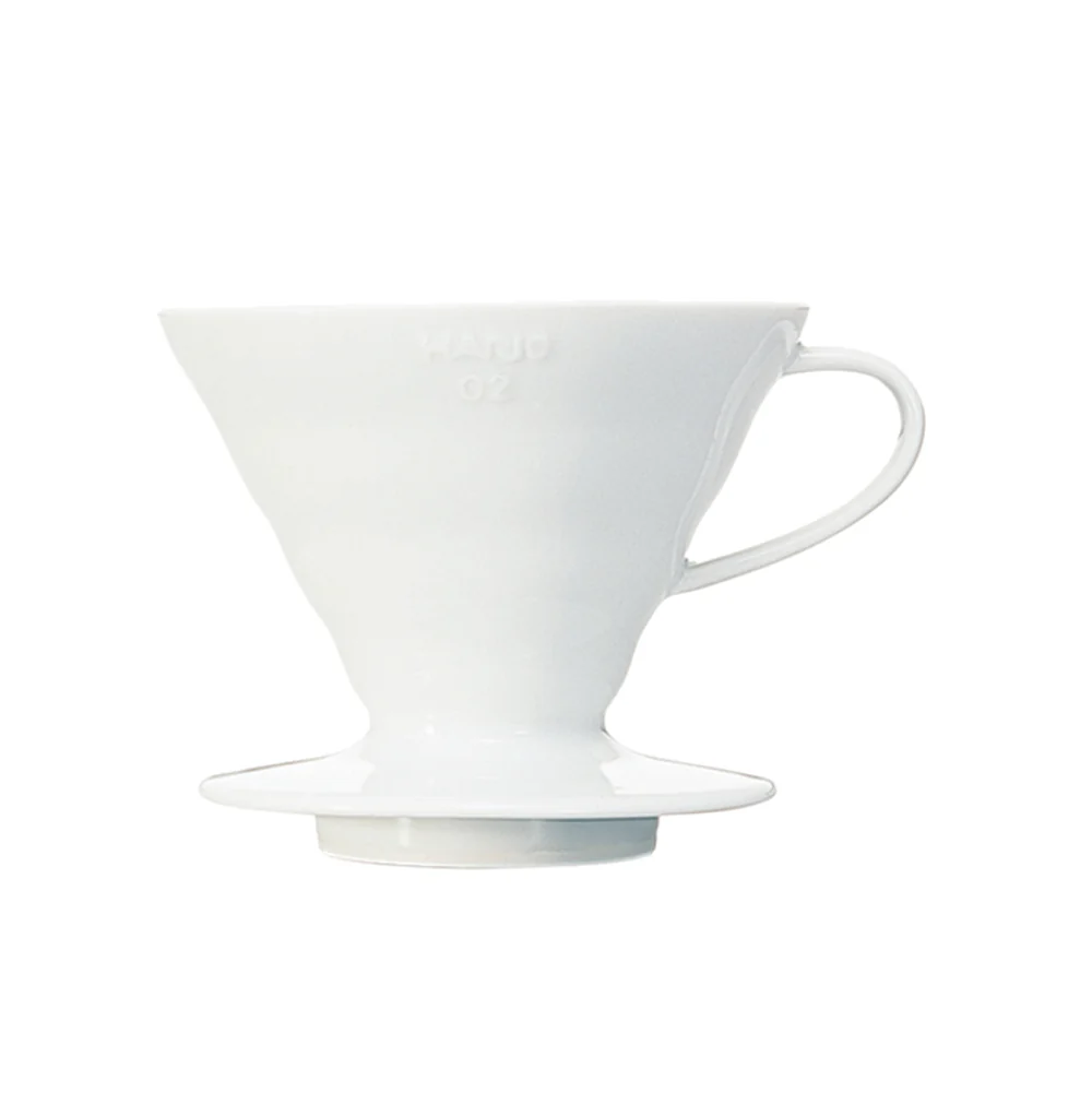 Hario V60-02: Ceramic Pour-Over Coffee Dripper, 60° Cone, 1-4 Cups