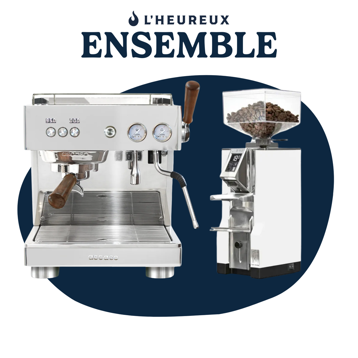 Ascaso Baby T Plus White Set & Eureka Mignon Libra 55 White