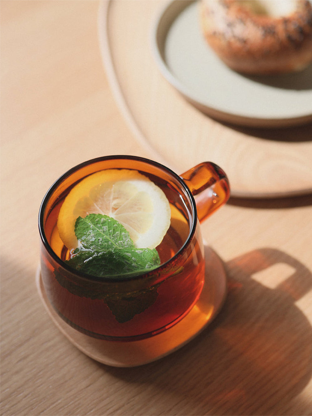 KINTO SEPIA: Amber Glass Cup and Mug, 270ml and 340ml
