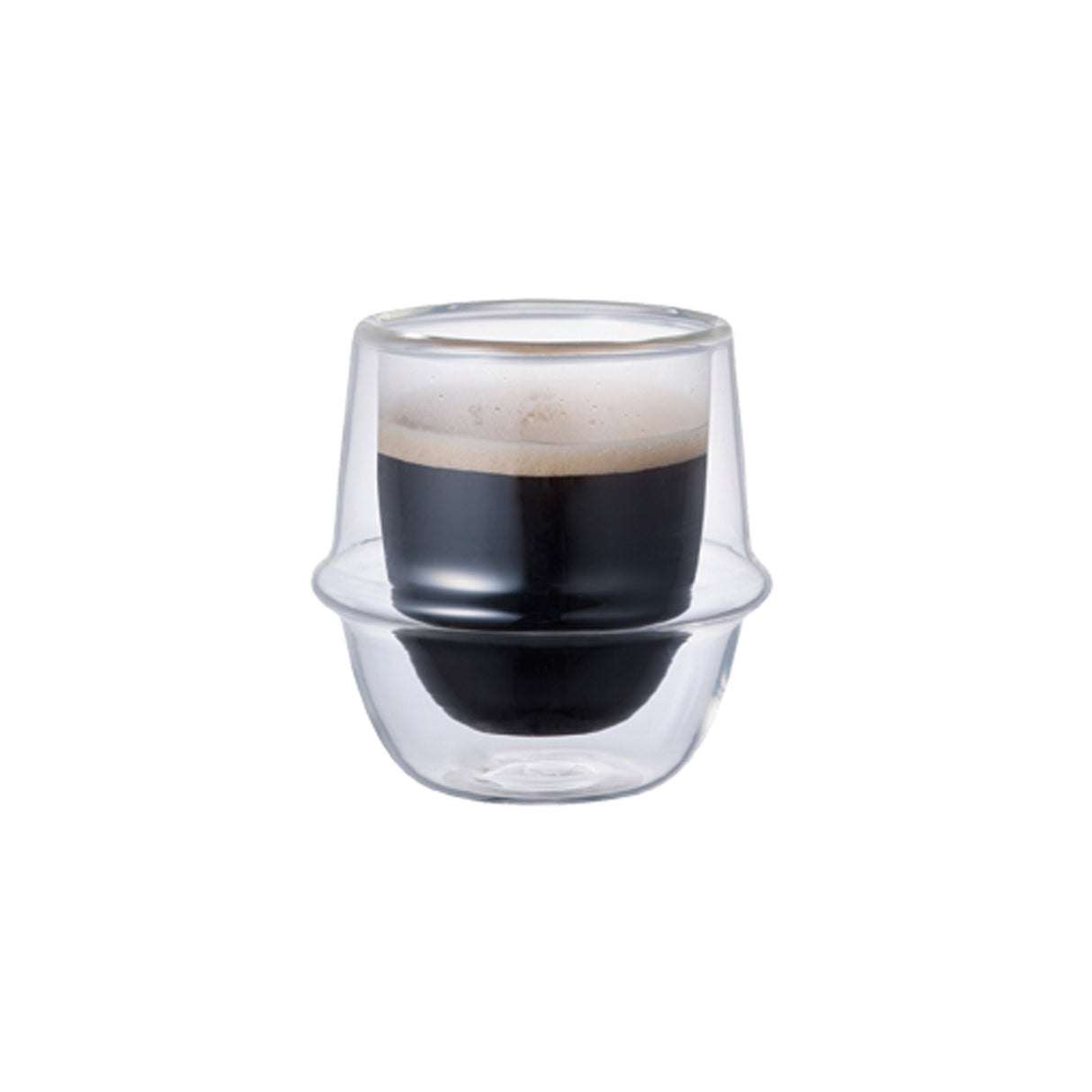 Kinto - Kronos Tasse à espresso en verre double paroi (80 ml)