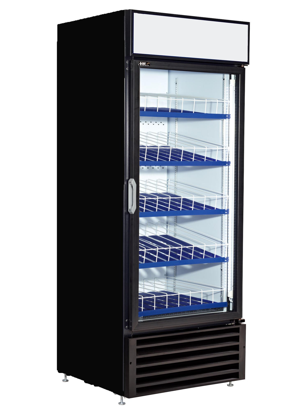 Réfrigérateur QBD QBD CD26-HC 1 Porte Vitrée   Noir et enseigne Lumineuse