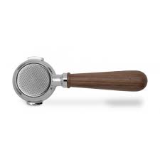Lelit 58mm Chrome Bottomless Portafilter with Walnut Wood Handle (18-21g IMS)